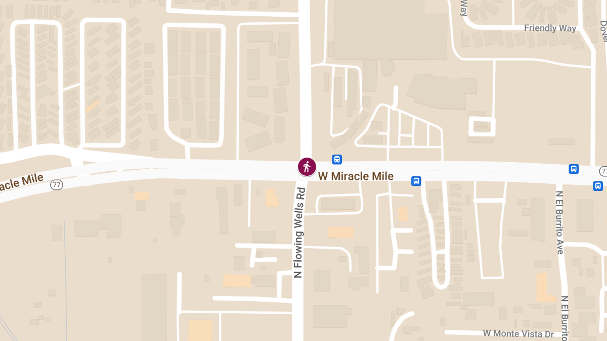 Pedestrian Struck by Vehicle at Flowing Wells Rd & Wetmore Rd