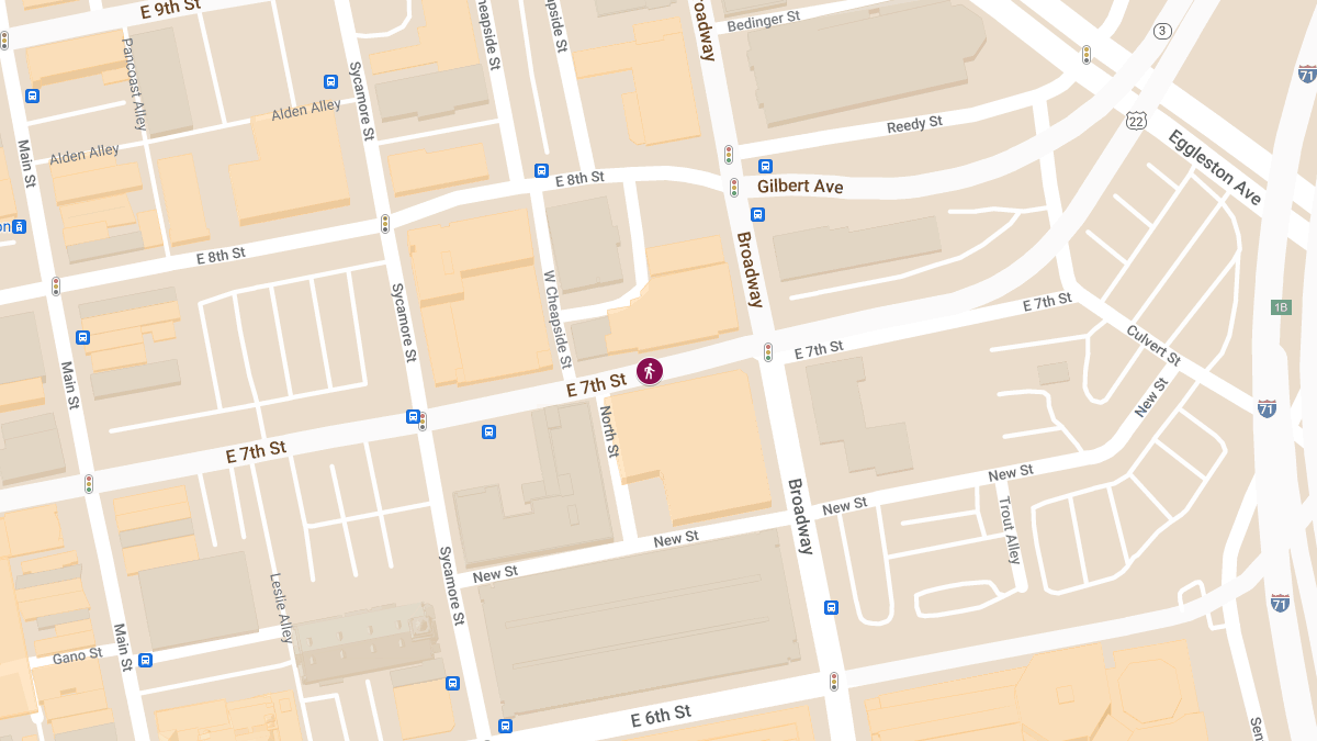 Pedestrian Struck by Vehicle on East 7th St near Broadway