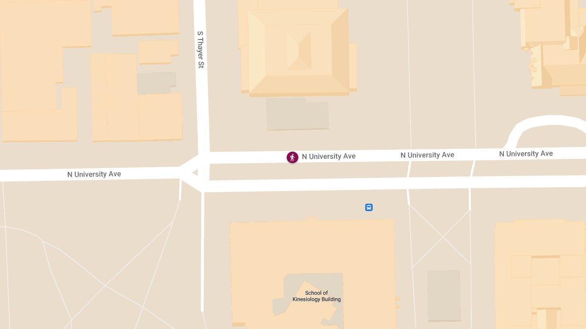 Pedestrian Struck by Vehicle on North University Ave Near Hill Auditorium