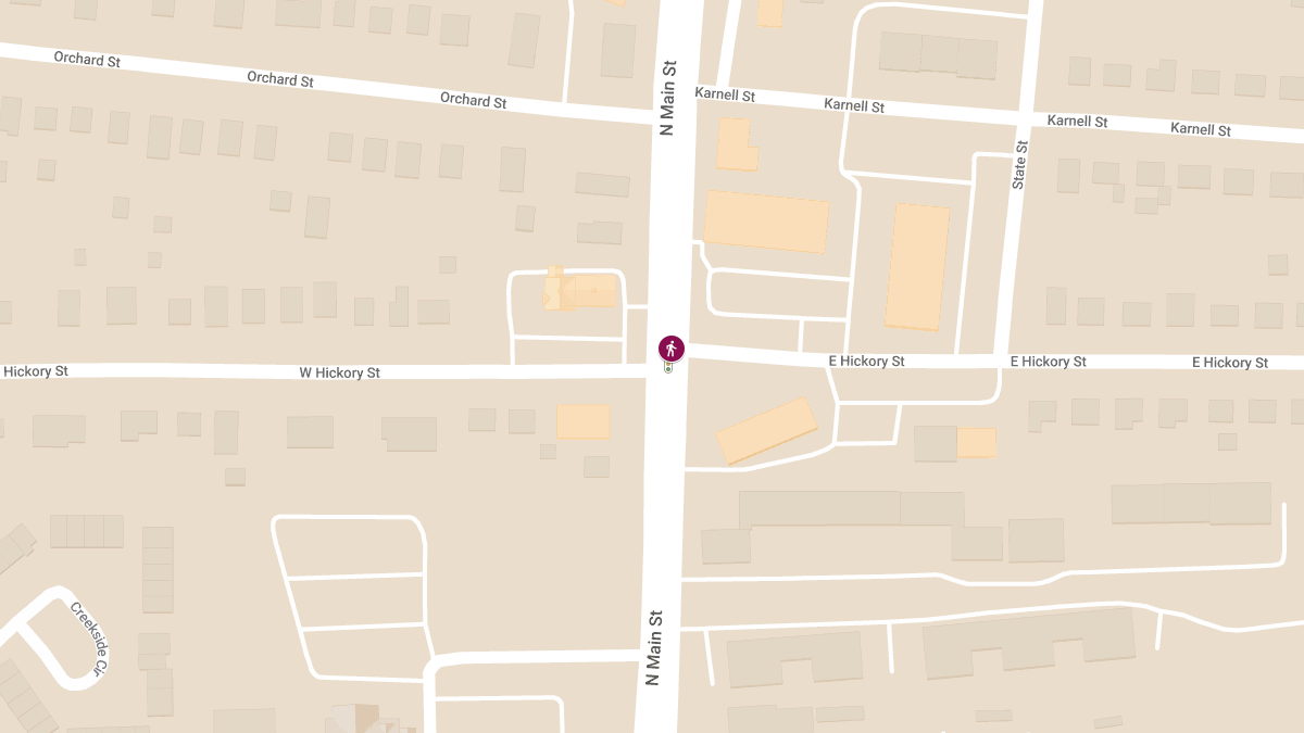 Pedestrian Struck on N Main St Near E Hickory St