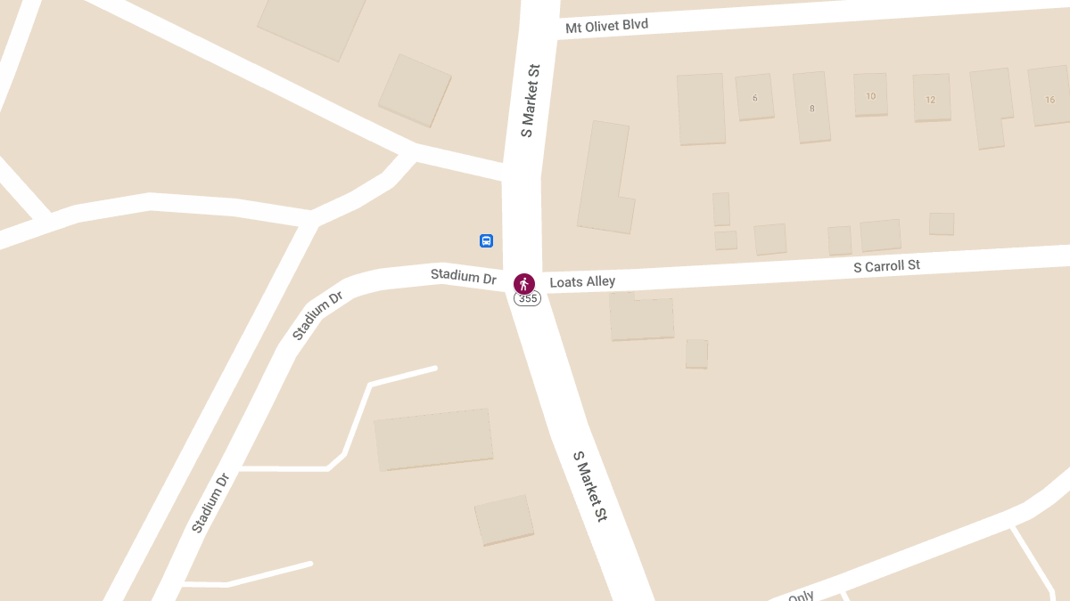 Pedestrian Struck on Stadium Dr & S Market St