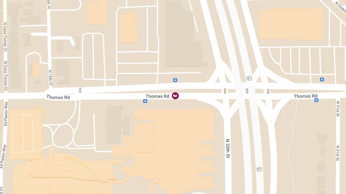 Person Injured in Three-Car Crash at 1930 E Thomas Rd