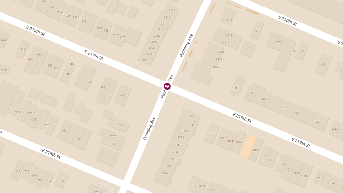 Person Injured in Vehicle Accident at E 219th St & Paulding Ave