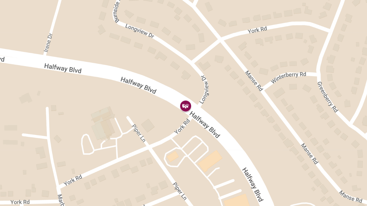 Personal Injury Collision on Halfway Blvd Near York Rd