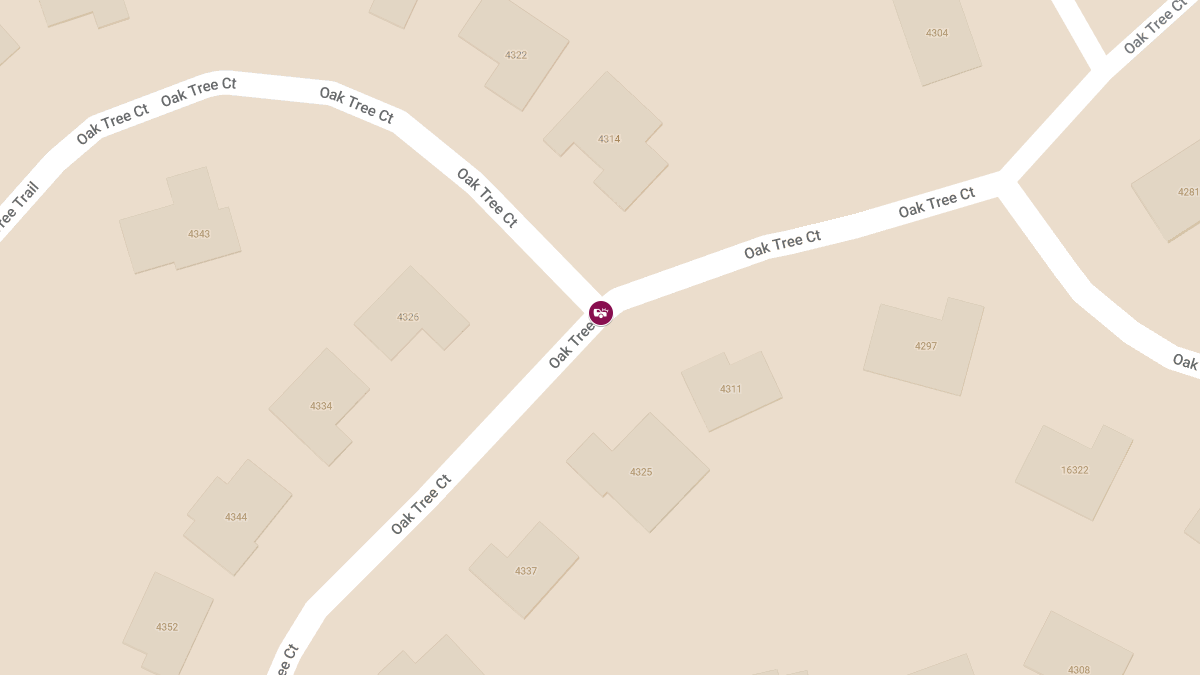 Personal Injury Crash at Oak Tree Ct & Oak Tree Trl
