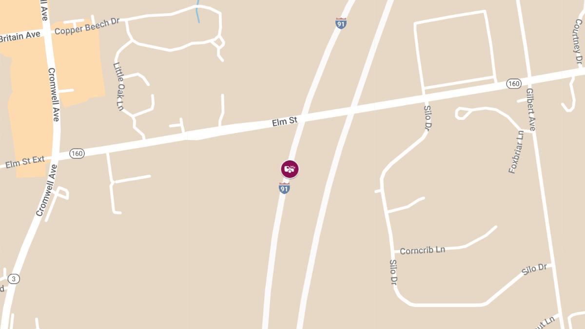 Pickup Truck Overturns in Crash on I-91 S Exit 23 Ramp