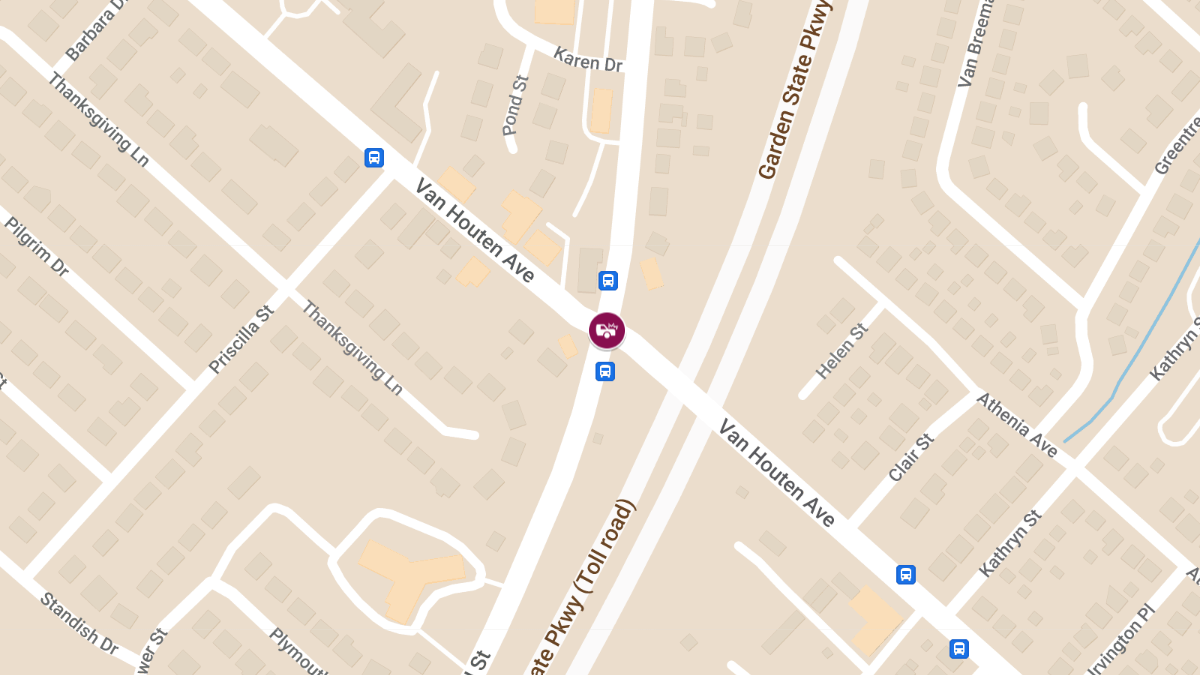 Police Officer Injured in Rollover Crash at Broad St & Van Houten Ave