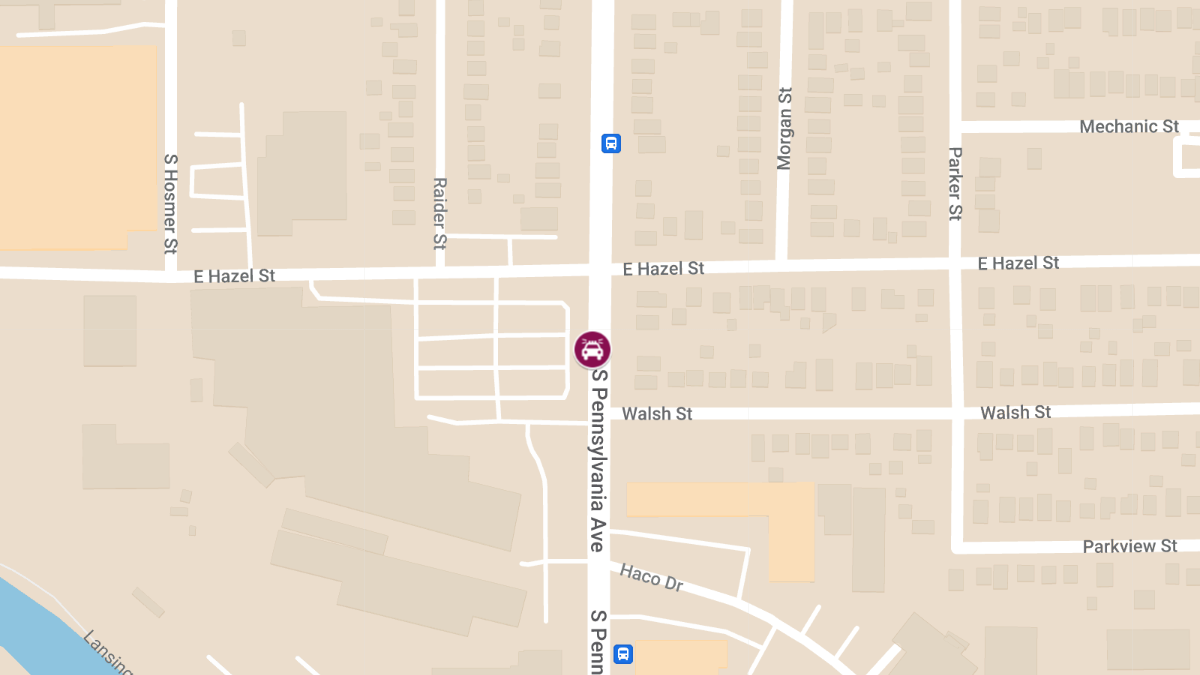 Police Vehicle Involved in Crash with Injuries on S. Pennsylvania Ave near I-496 Ramp