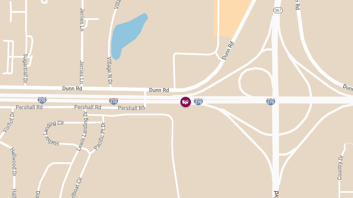 Rear-End Collision on I-270 SB North of MO 21