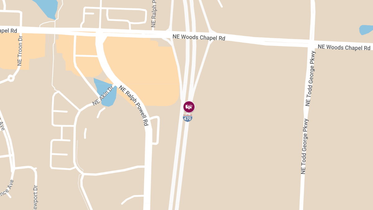 Rear-End Collision with Injuries at NB 470 Exit Ramp to Woods Chapel