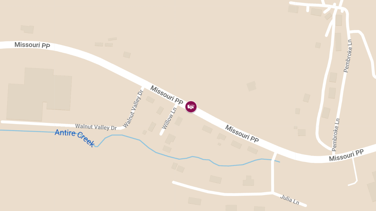 Rear-End Collision with Injuries on Route PP West of Willow Ln