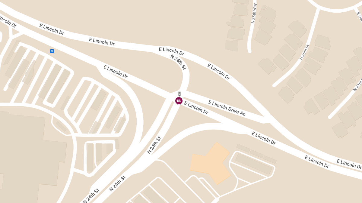 Rollover Crash with Injuries at E Lincoln Dr & N 24th St