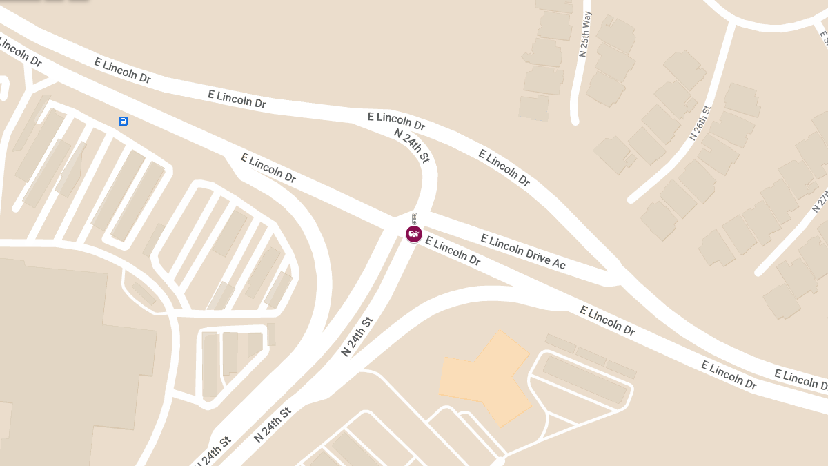 Rollover Crash with Injuries at E Lincoln Dr and N 24th St