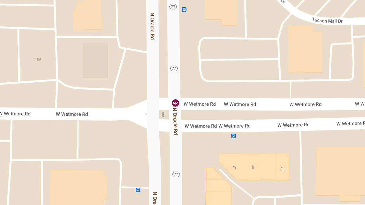 Rollover Crash with Injuries at Oracle Rd & Wetmore Rd