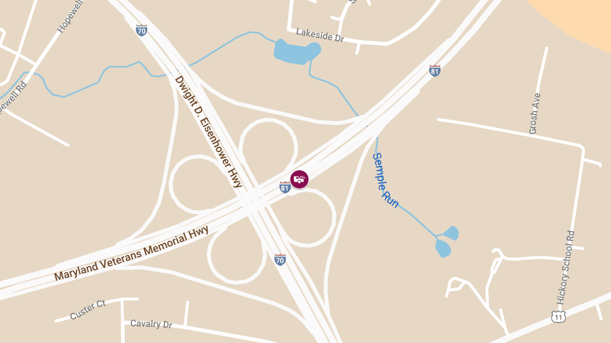 Rollover Crash with Injuries on I-81 Southbound Near I-70 Westbound