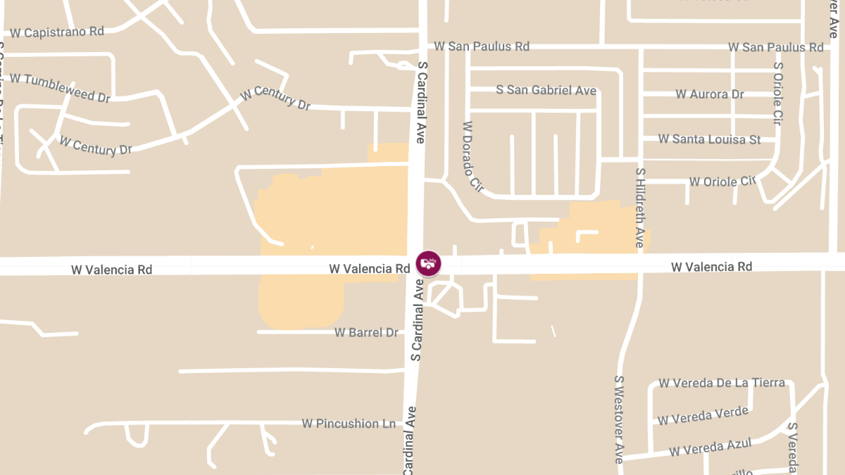 Serious Crash with Injuries at Valencia Rd & Cardinal Ave