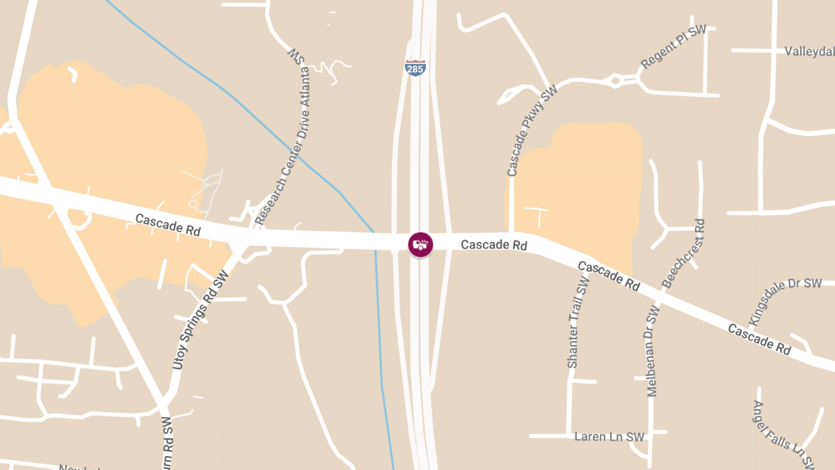 Three Injured in Collision Involving Hyundai on I-285 N & Cascade Rd SW