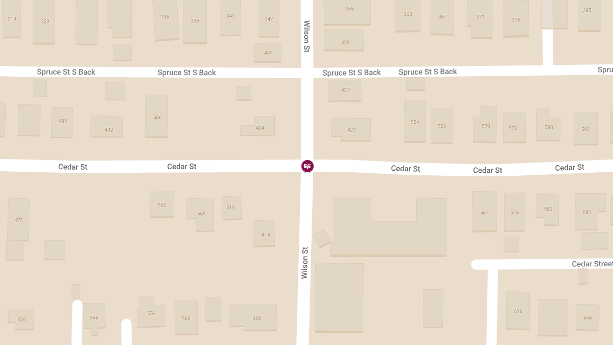 Three Injured in Crash at Wilson St and Cedar St