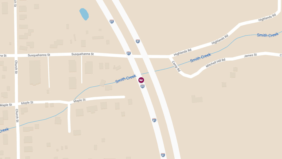 Three Injured in Crash on I-81 at County Route 16 Overpass