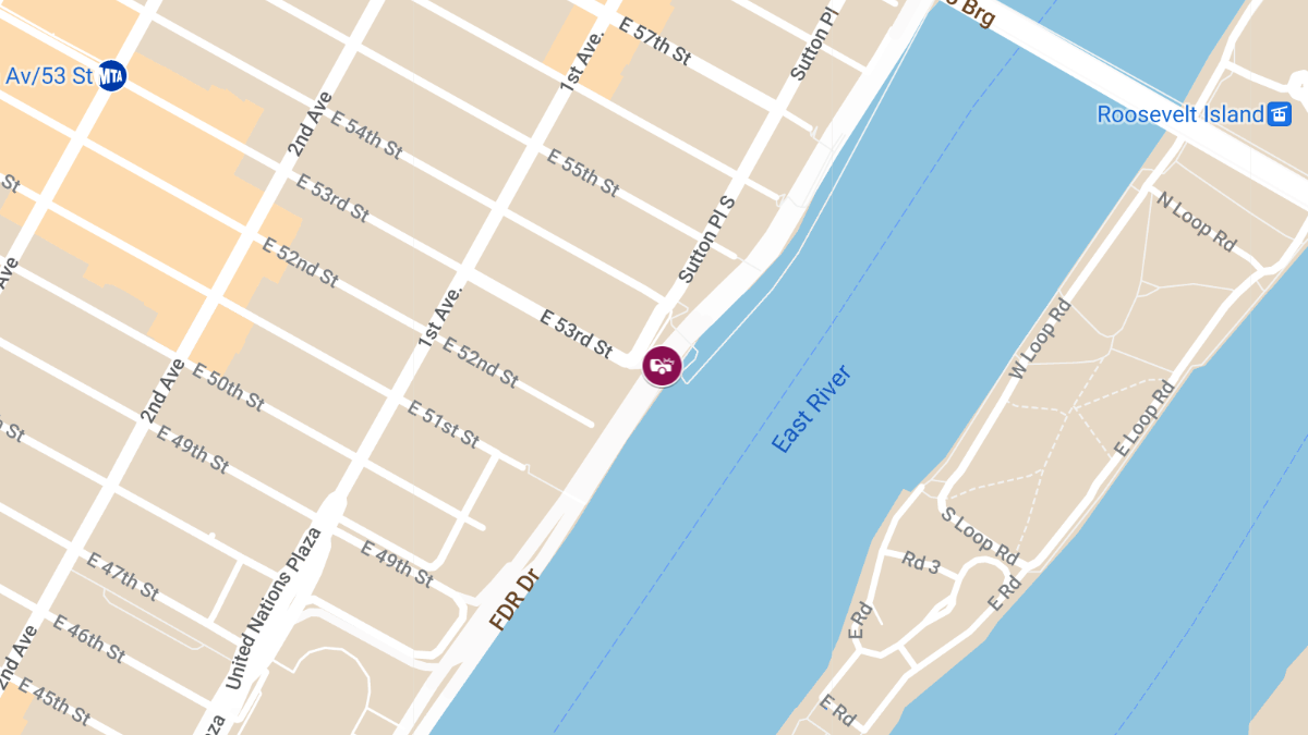 Three-Vehicle Collision With Injuries at E 53rd St & FDR Dr S