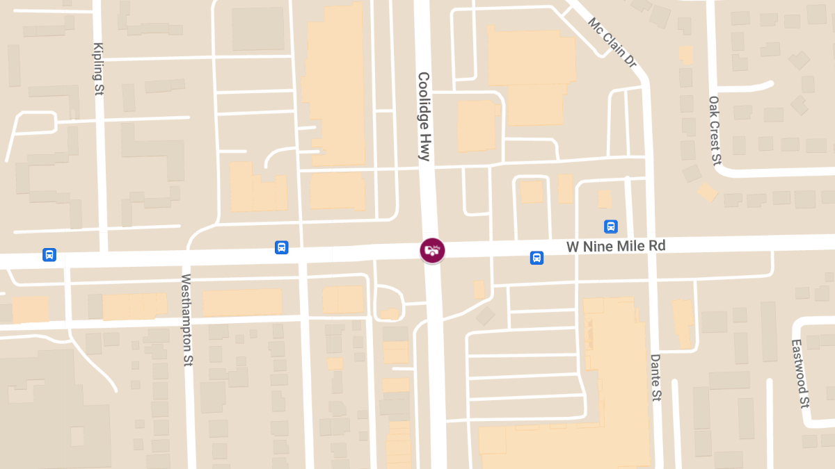 Three-Vehicle Crash Involving Police SUV at 9 Mile and Coolidge Hwy