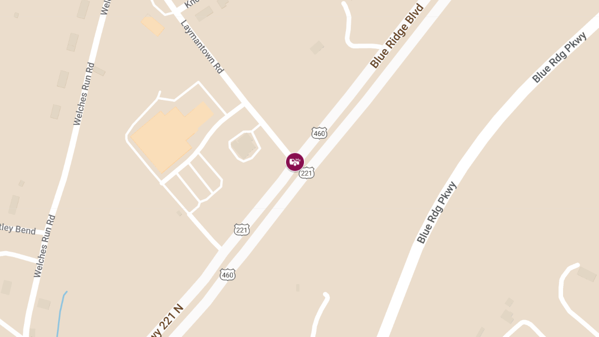 Three-Vehicle Crash on Route 460 at Laymantown Rd