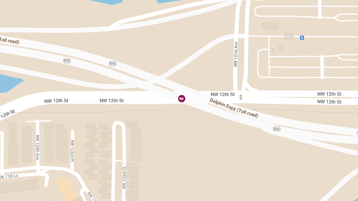 Three-Vehicle Crash with Injuries at NW 12th St & FL-826 S