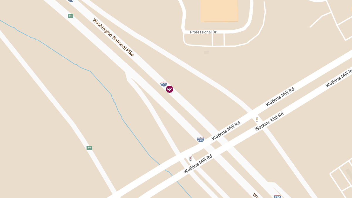 Tractor-Trailer Crash with Injury on I-270 NB near Watkins Mill Rd