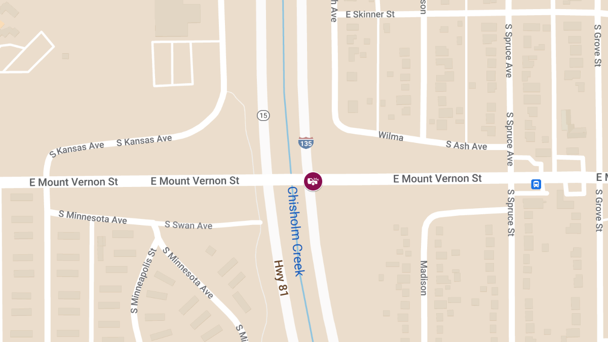 Traffic Accident with Injuries at I-135 and Mt. Vernon