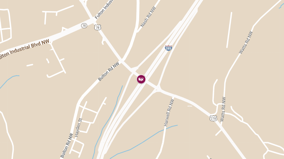 Traffic Accident with Injuries on I-285 N at Donald Lee Hollowell Pkwy NW
