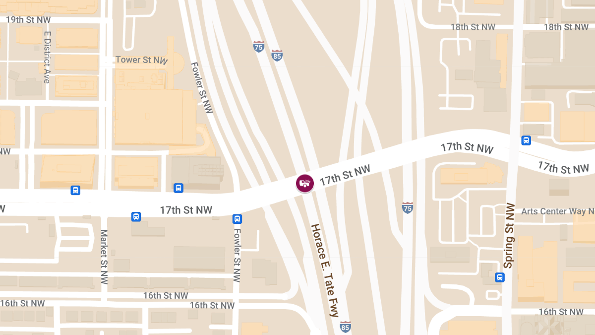 Traffic Collision with Injuries at 17th St NW & I-85 S