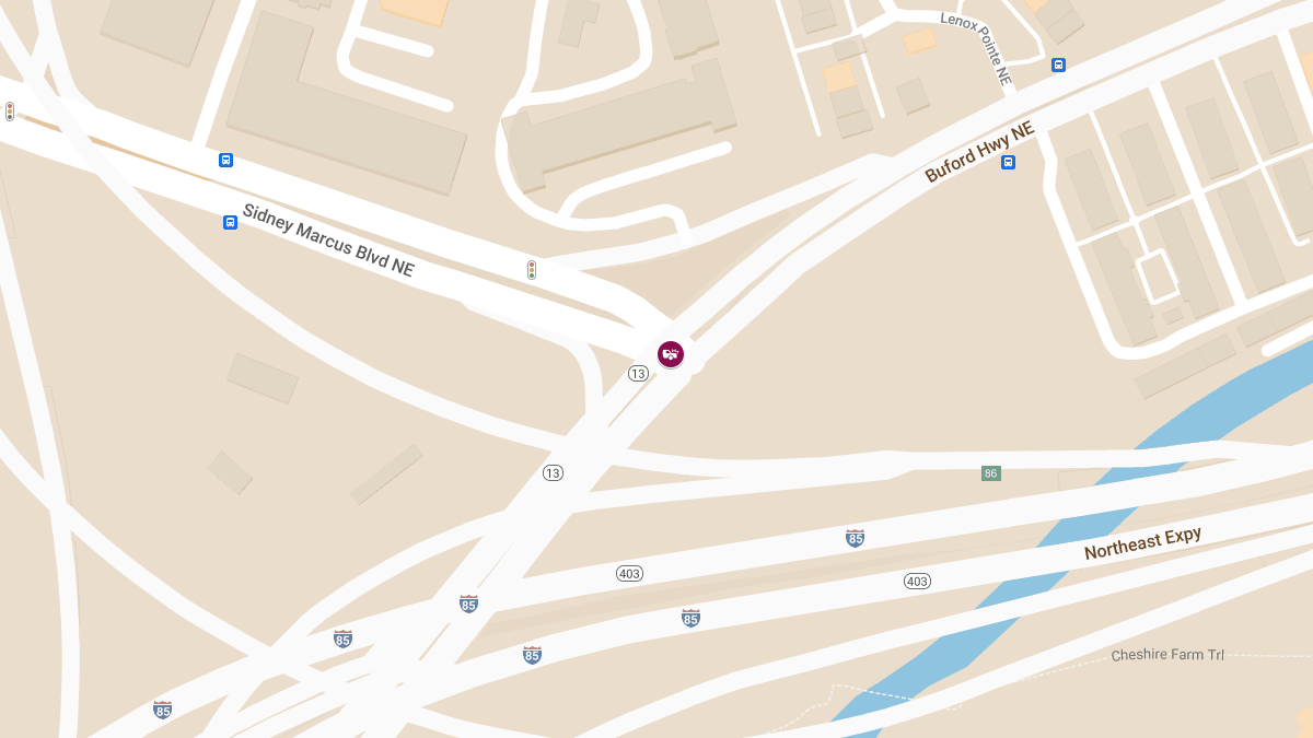 Traffic Collision with Injuries at Buford Hwy & Sidney Marcus Blvd NE