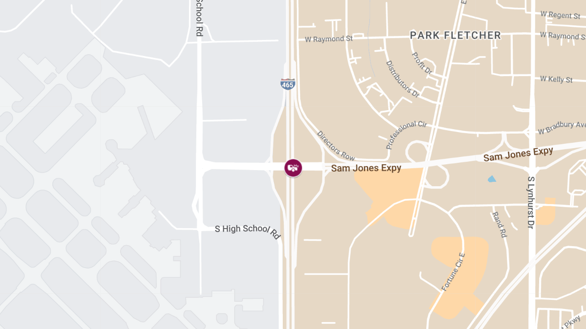 Traffic Collision with Injuries at Interstate Highway 465 S & Sam Jones Expy