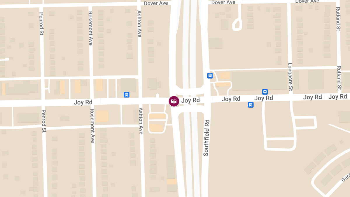 Traffic Collision with Injuries at Joy Rd & Southfield Fwy