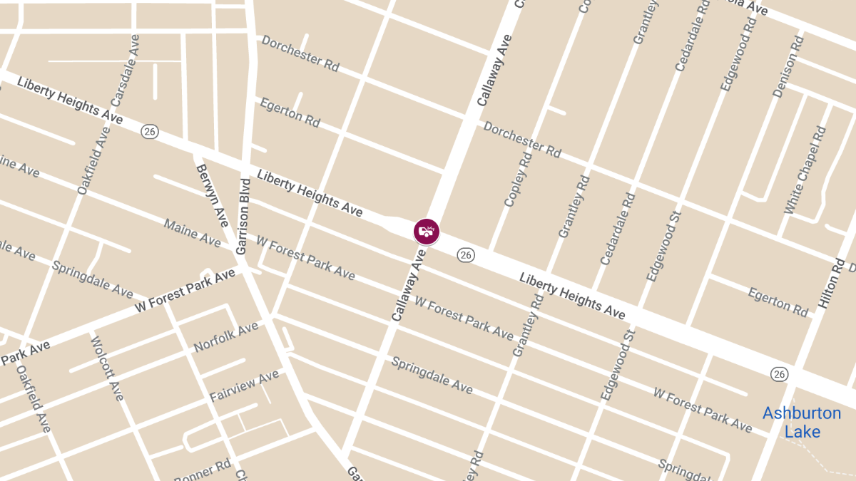 Traffic Collision with Injuries at Liberty Heights Ave & Callaway Ave