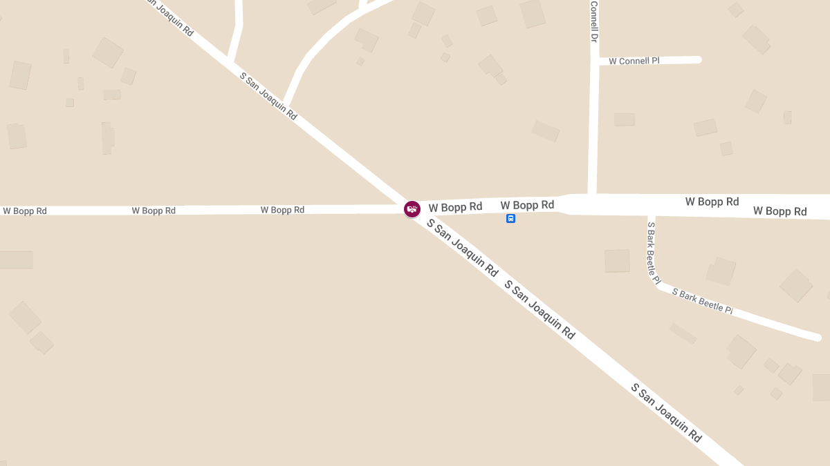 Traffic Crash Reported at San Joaquin Rd & Bopp Rd