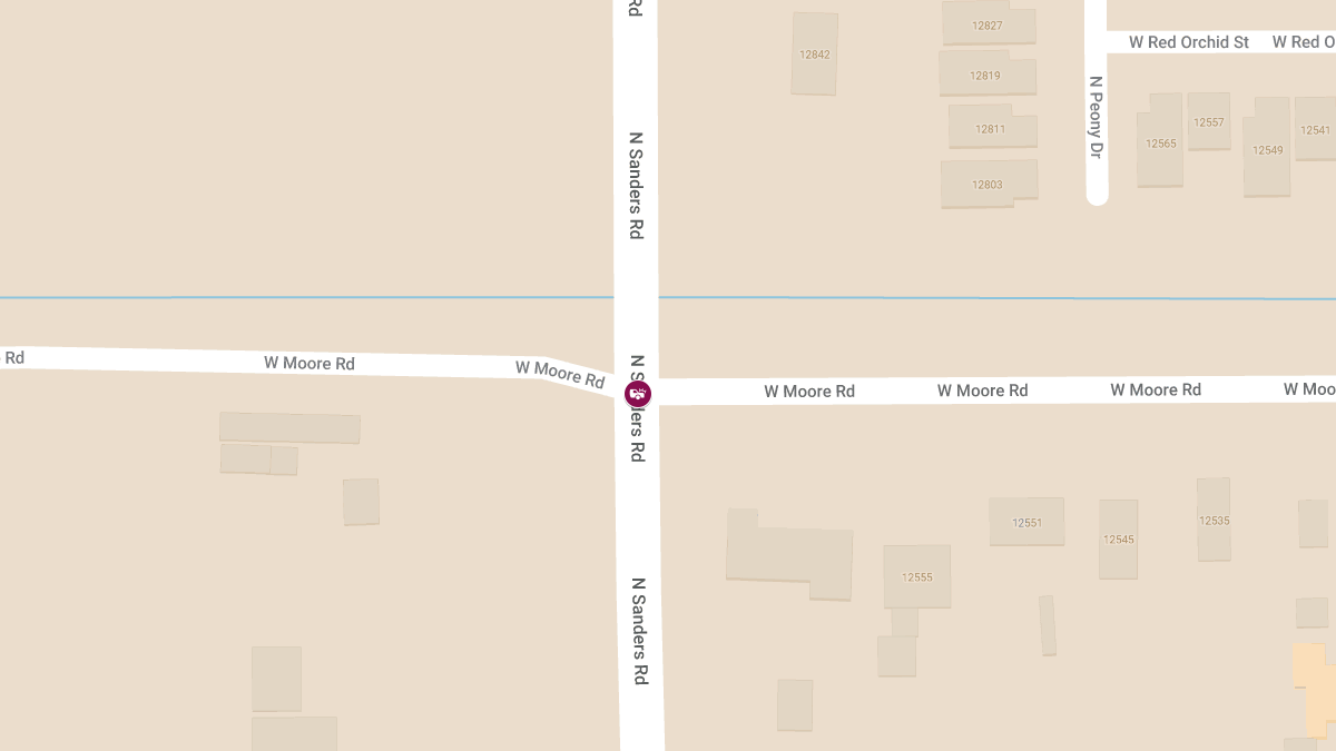 Traffic Incident at N Sanders Rd and W Moore Rd