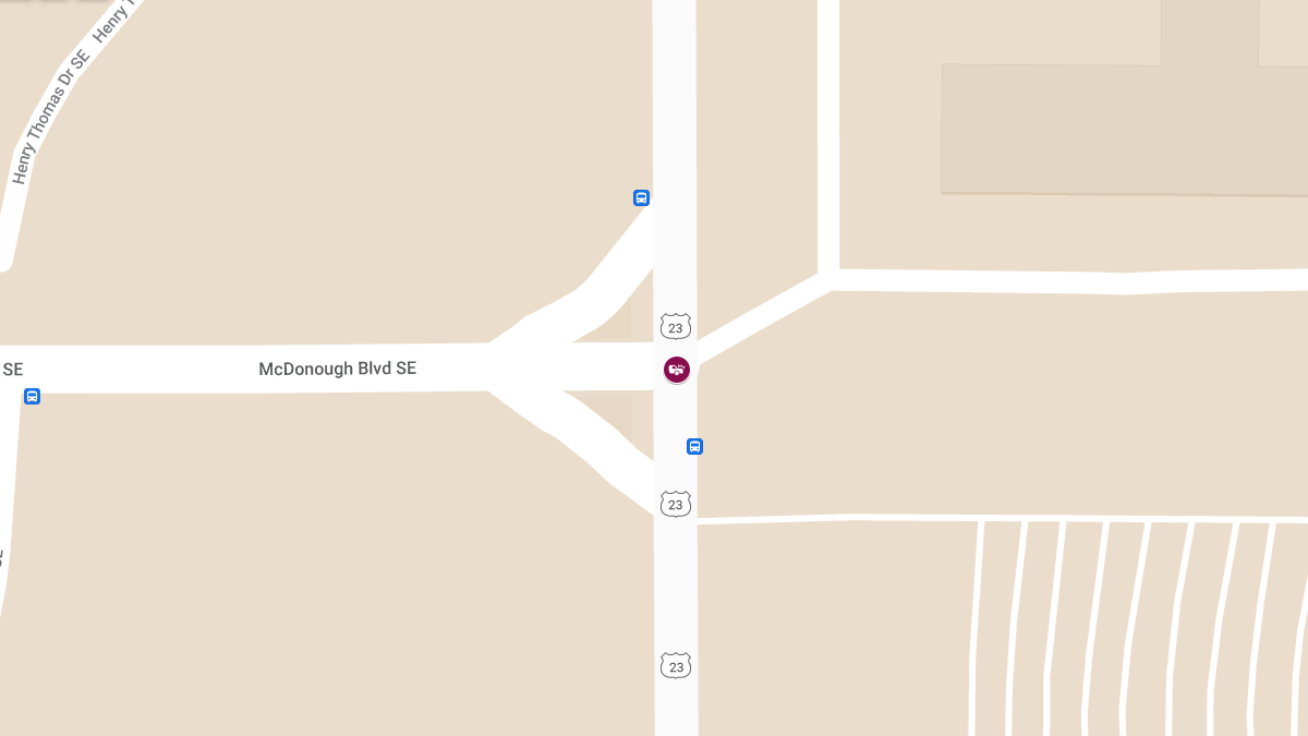 Two-Car Collision Involving Injuries at Moreland Ave SE & McDonough Blvd SE