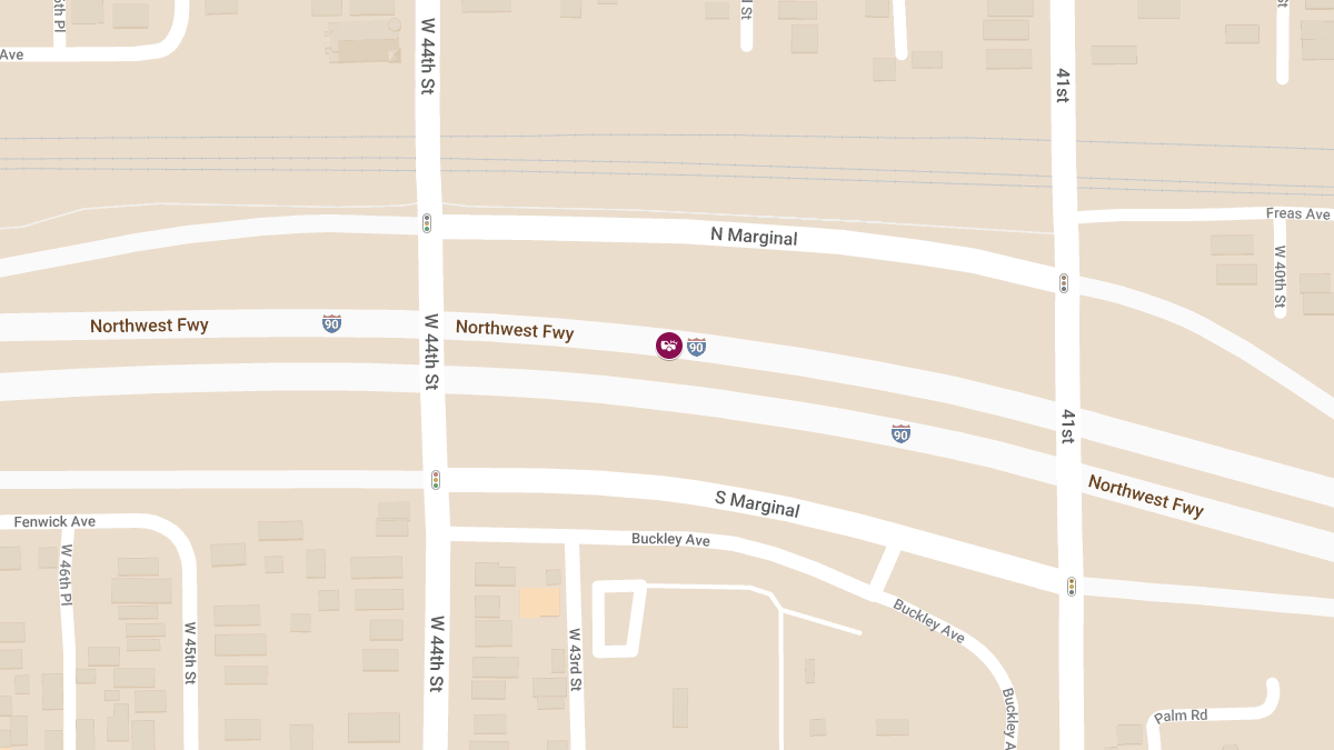 Two-Car Collision on I-90 E Near W 44th St