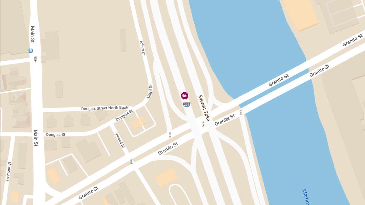 Two-Car Crash with Injuries on I-293 South Near Granite St