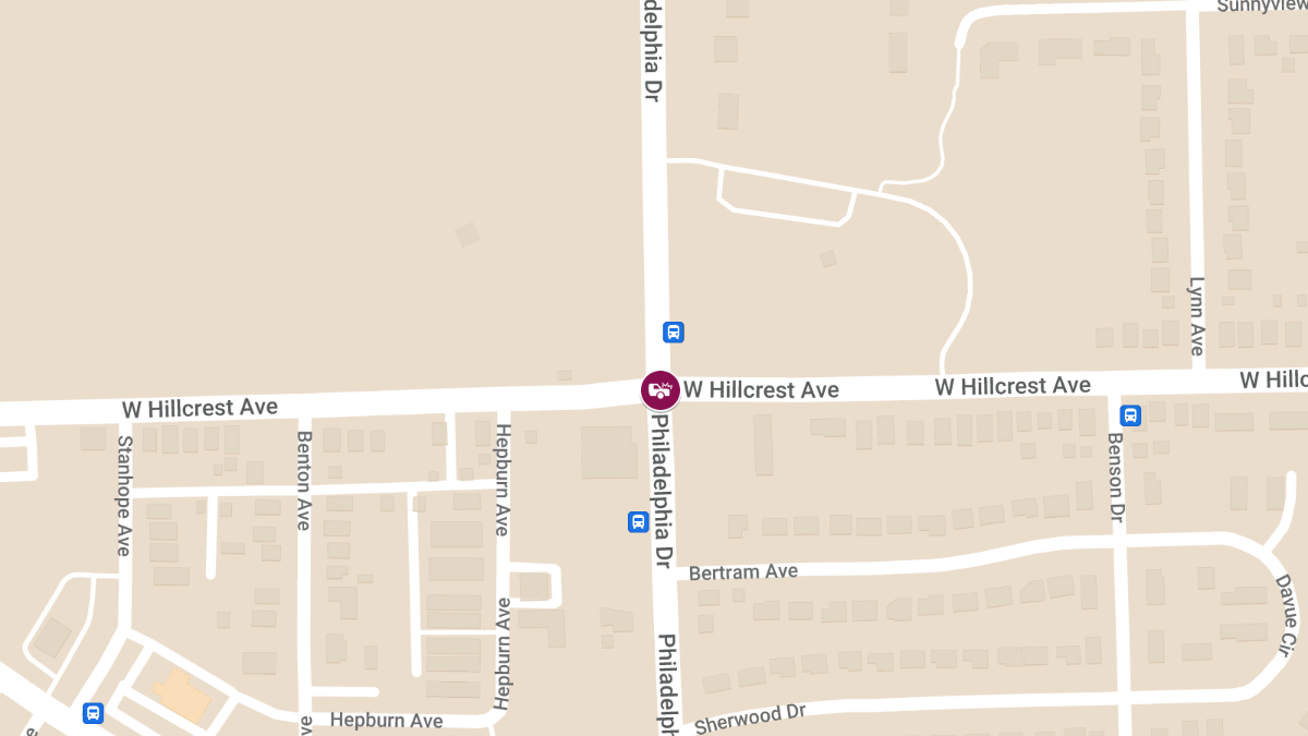 Two Hospitalized After Two-Car Crash at Philadelphia Dr & W Hillcrest Ave