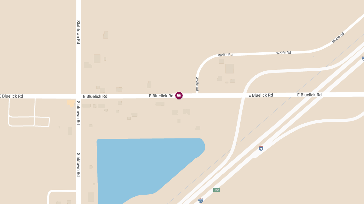 Two Hospitalized After Two-Vehicle Crash on East Bluelick Rd