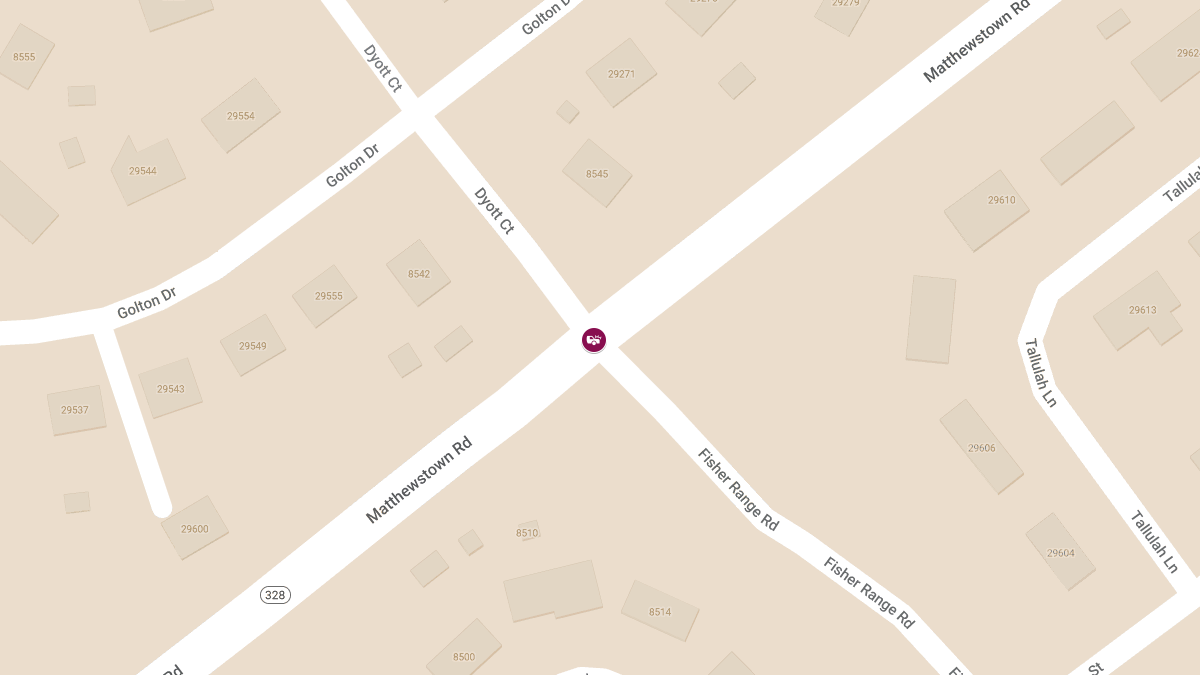 Two Injured in Crash at Fisher Range Rd & Matthewstown Rd