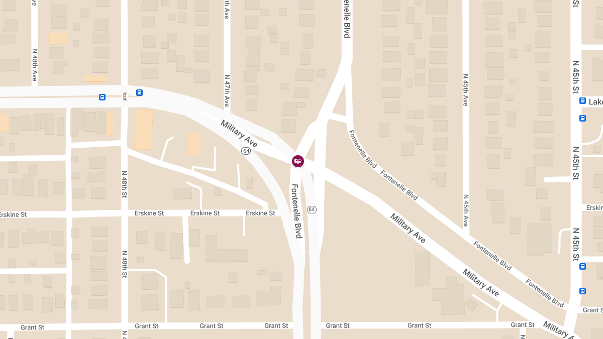Two Injured in Crash at Military Ave & Fontanelle Blvd