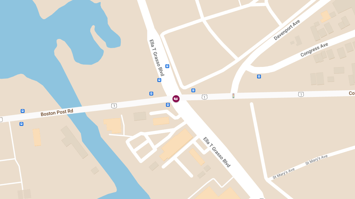 Two Injured in Crash on Ella T. Grasso Blvd & Orange Ave