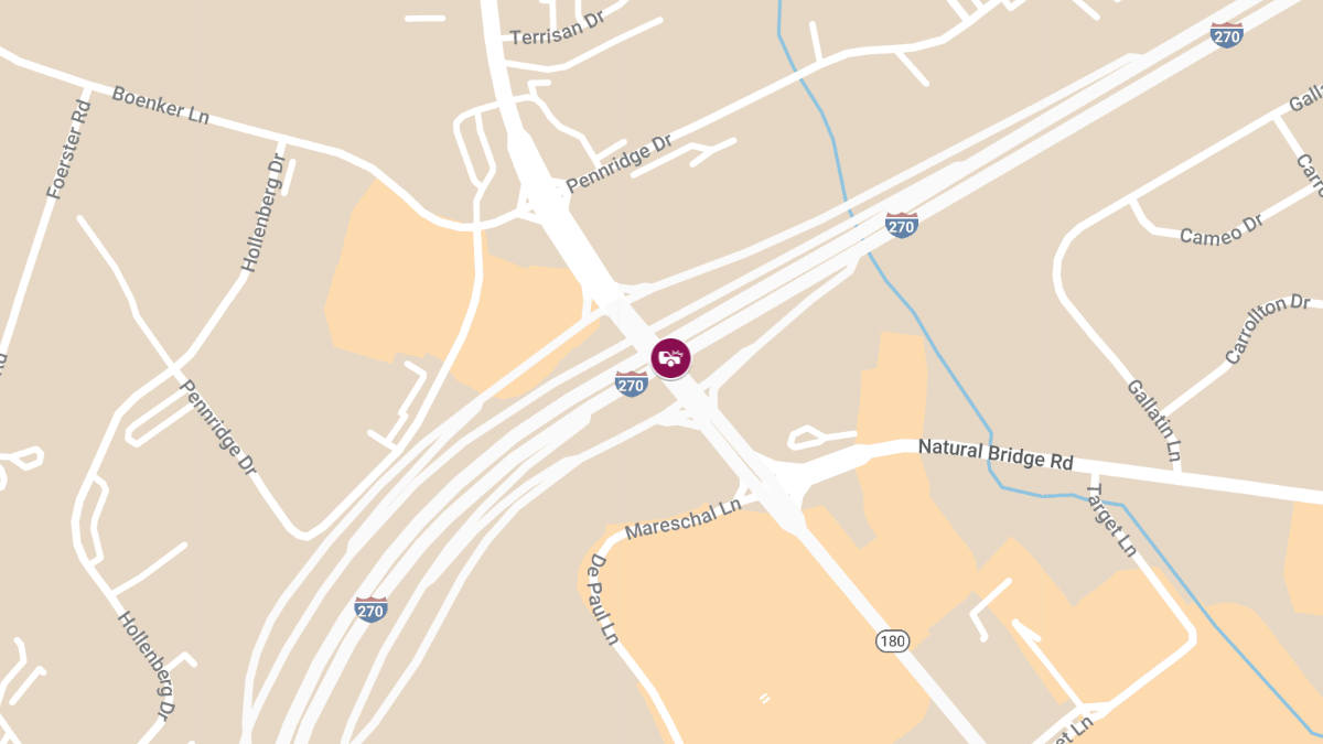 Two Injured in Rear-End Collision on I-270 North of MO-180