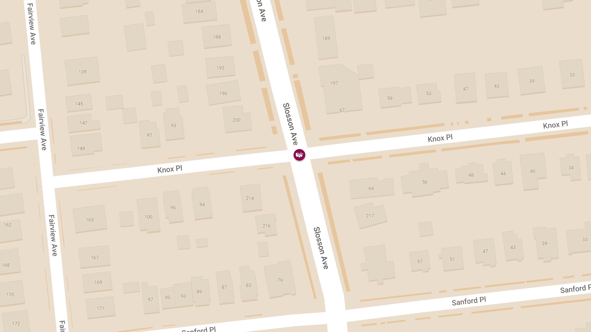 Two Injured in Three-Car Crash at Knox Pl & Slosson Ave