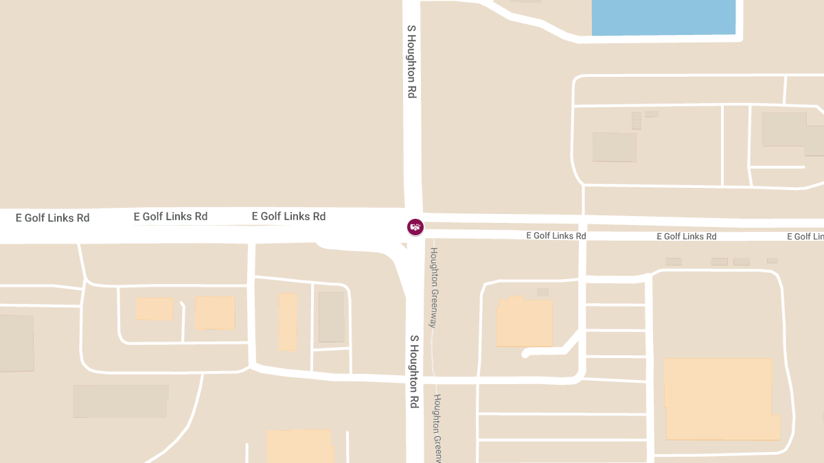 Two Injured in Vehicle Collision at S Houghton Rd & E Golf Links Rd