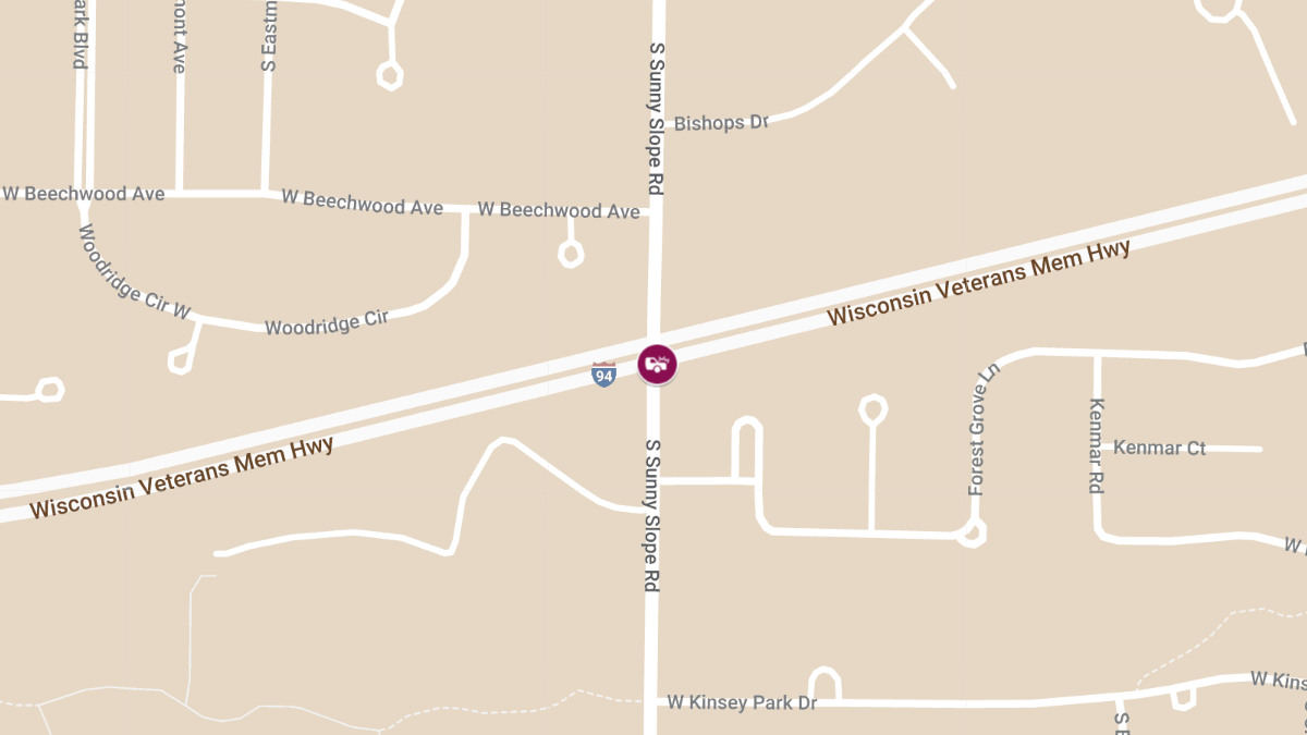 Two Injured in Vehicle Fire Following Crash on EB I-94 at Sunny Slope Rd