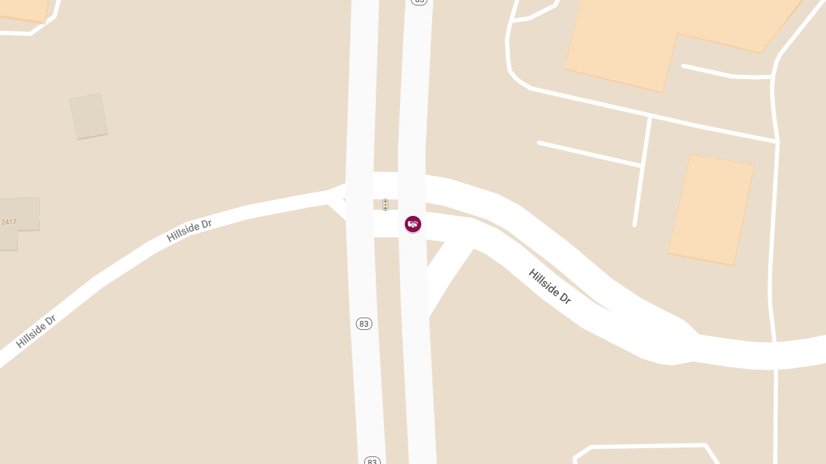 Two Separate Crashes at Hwy 83 & Hillside Dr